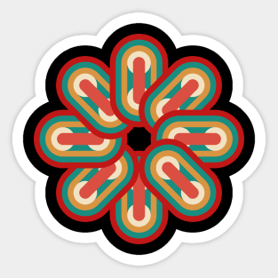 Retro Radial Sticker